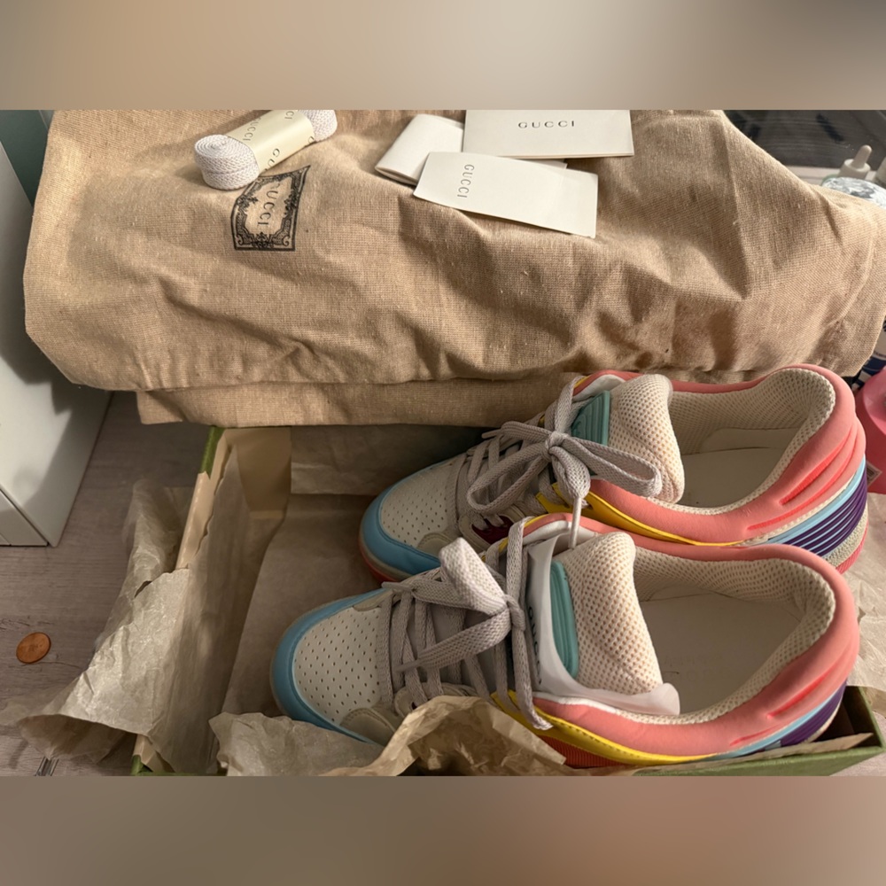 Gucci Basket Low Sneakers in women size 37.5 - Picture 4 of 10